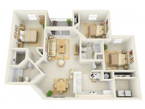 Vento Deluxe Floor Plan at Bay Breeze Villas, Fort Myers